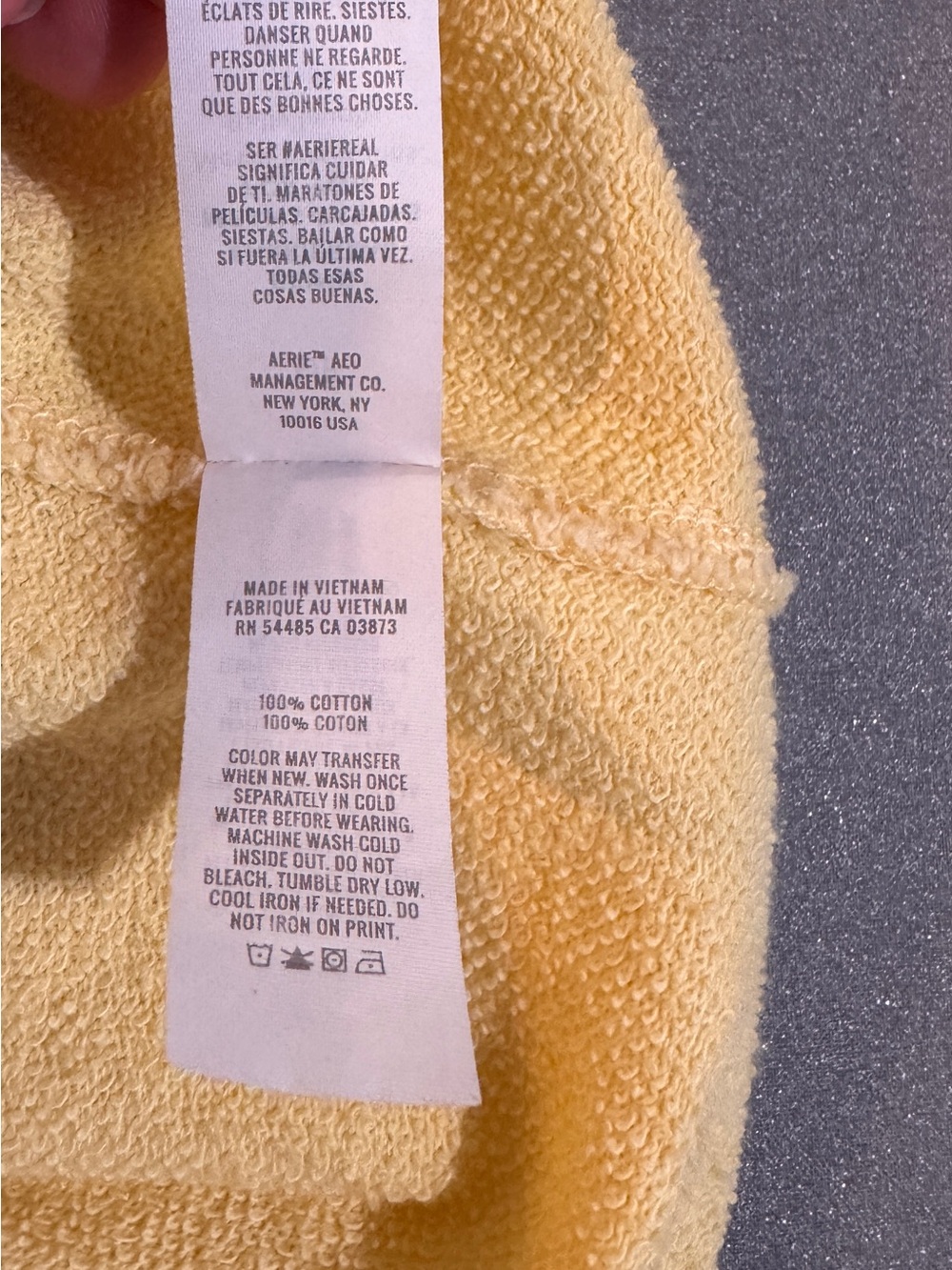 aerie Sunny Yellow Scoop-Neck Women's Sweatshirt - Picture 8 of 9